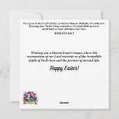 Prachtige pastel bloementuin konijn Pasen Feestdagenkaart (Achterkant)