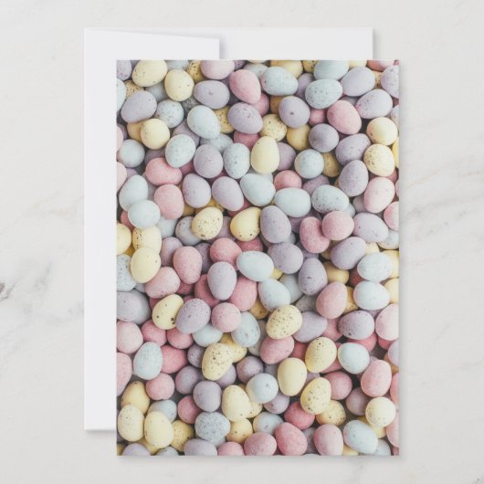 Prachtige Pastel Easter Eggs Snoepjes van alle kle Feestdagenkaart (Voorkant)
