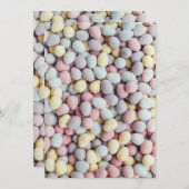 Prachtige Pastel Easter Eggs Snoepjes van alle kle Feestdagenkaart (Voorkant / Achterkant)