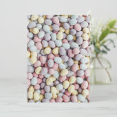 Prachtige Pastel Easter Eggs Snoepjes van alle kle Feestdagenkaart (Staand voorkant)