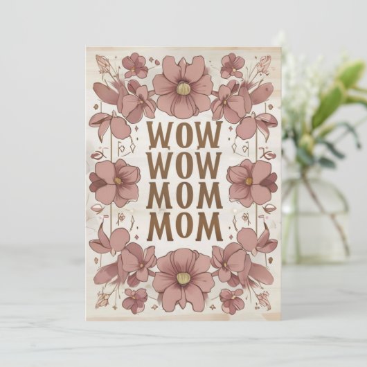 Prachtige pastel Moederdag Kaart (Staand voorkant)