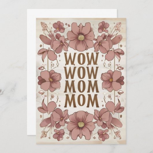 Prachtige pastel Moederdag Kaart (Voorkant / Achterkant)