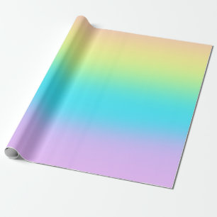 Prachtige Pastel Regenboog Gradiënt Trouwdag Cadeaupapier