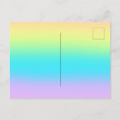 Prachtige pastel regenboogbruiloft, opslagdatum aankondigingskaart (Achterkant)