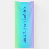 Prachtige pastel regenbooggradiënt bruiloft banner (Verticaal)
