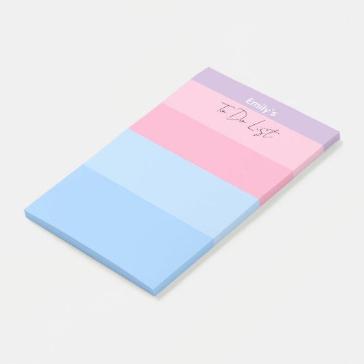 Prachtige Pastel Roze en Blauw Post-it® Notes (Schuin)