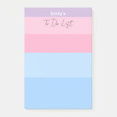 Prachtige Pastel Roze en Blauw Post-it® Notes (Voorkant)