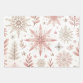 Prachtige Pastel Roze Kerst Design Inpakpapier Vel (Voorkant 3)