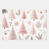 Prachtige Pastel Roze Kerst Design Inpakpapier Vel (Voorkant 2)