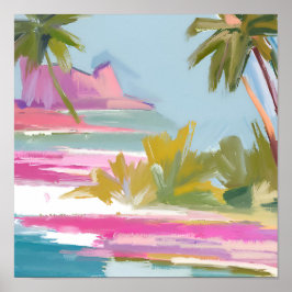 Prachtige pastel verborgen lagune poster