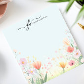 Prachtige Pastel Wildflower Waterverf gepersonalis Notitieblok