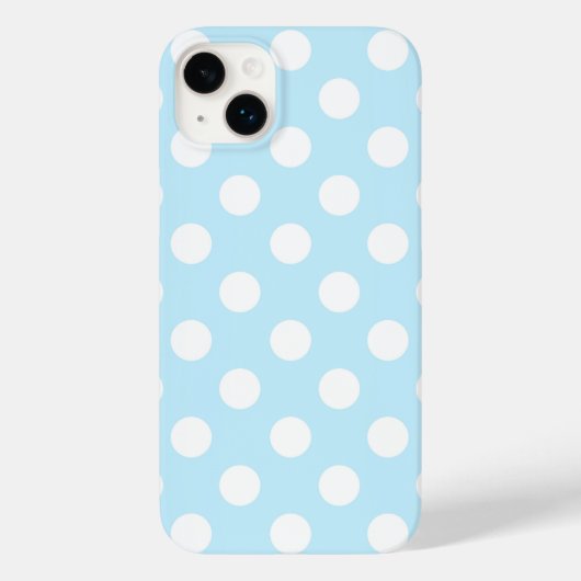 Prachtige pastelblauw met grote polka stippen Case-Mate iPhone case (Achterkant)