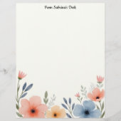 Prachtige pastelbloemen briefhoofd (Voorkant)