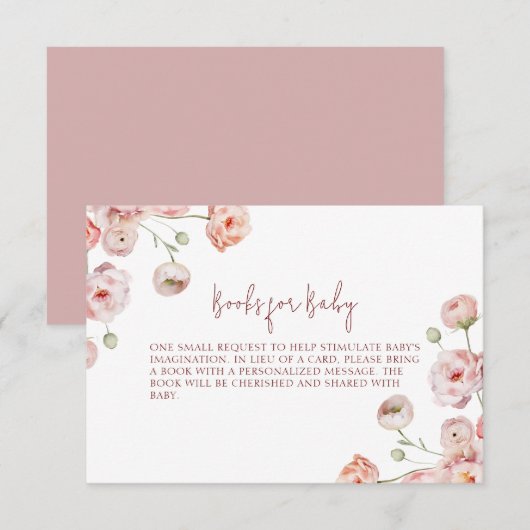 Prachtige pastelboeken voor Baby Bedankkaart (Voorkant / Achterkant)