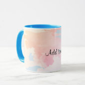 Prachtige pastelkleurige wolken, sjabloon-pas aan mok (Voorkant links)