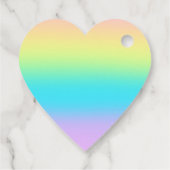Prachtige pastelregenbooggradiënt bruiloft bedankjes labels (Achterkant)