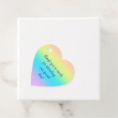 Prachtige pastelregenbooggradiënt bruiloft bedankjes labels (In situ)