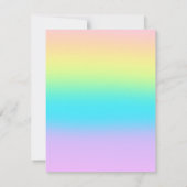 Prachtige pastelregenbooggradiënt bruiloft bedankkaart (Achterkant)