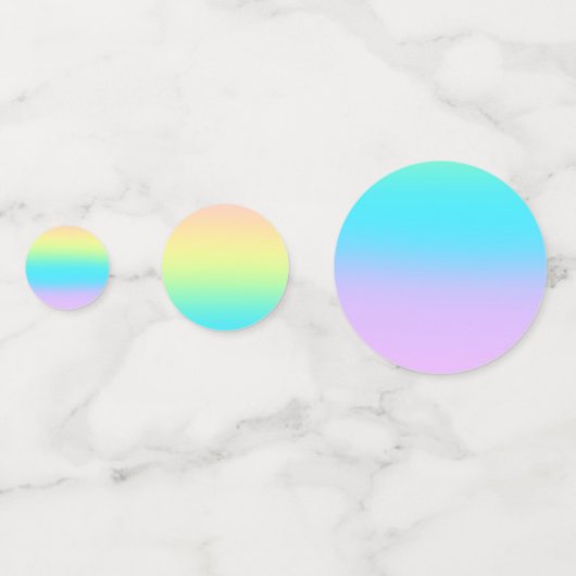 Prachtige pastelregenbooggradiënt bruiloft confetti (Achterkanten)