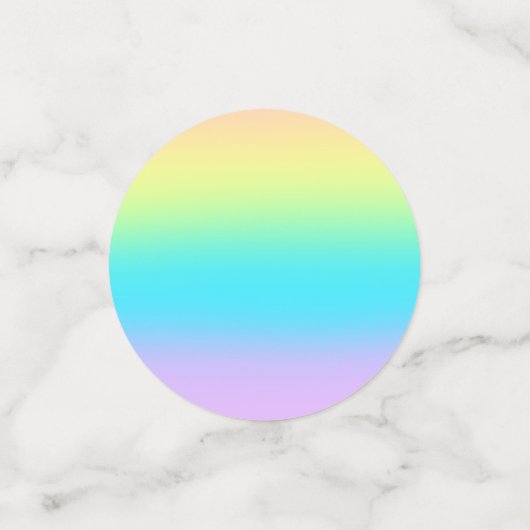 Prachtige pastelregenbooggradiënt bruiloft confetti (Kleine voorkant)