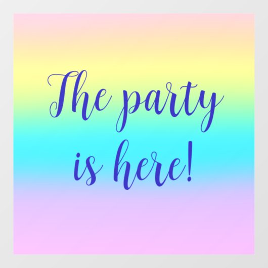 Prachtige pastelregenbooggradiënt bruiloft raamsticker (Vel)