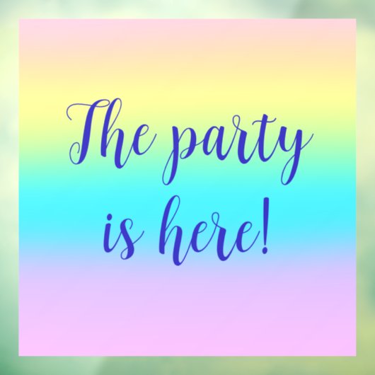 Prachtige pastelregenbooggradiënt bruiloft raamsticker (Vel 3)