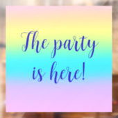 Prachtige pastelregenbooggradiënt bruiloft raamsticker (Vel 2)