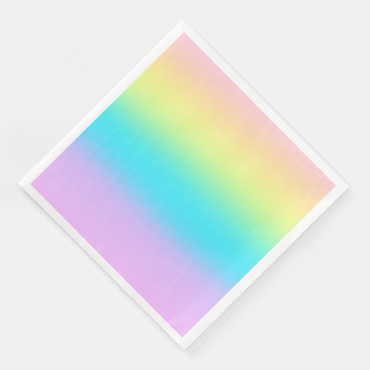 Prachtige pastelregenbooggradiënt bruiloft servet (Hoek)