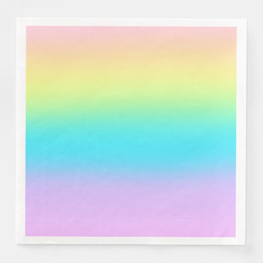 Prachtige pastelregenbooggradiënt bruiloft servet (Voorkant)