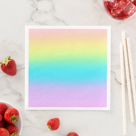 Prachtige pastelregenbooggradiënt bruiloft servet (Insitu)