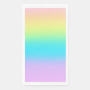 Prachtige pastelregenbooggradiënt bruiloft servet