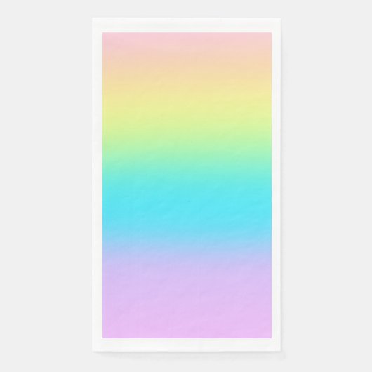 Prachtige pastelregenbooggradiënt bruiloft servet (Voorkant)