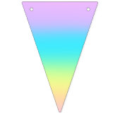 Prachtige pastelregenbooggradiënt bruiloft vlaggetjes (Tweede vlag)