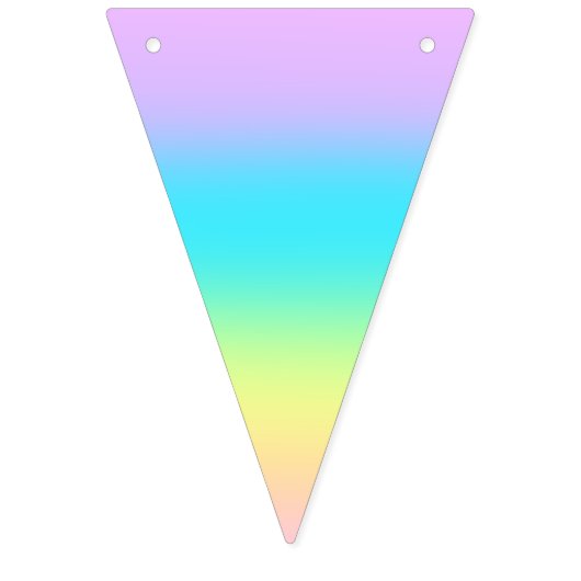 Prachtige pastelregenbooggradiënt bruiloft vlaggetjes (Tweede vlag)