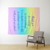 Prachtige pastelregenbooggradiënt bruiloft wandkleed (In Situ (horizontaal))