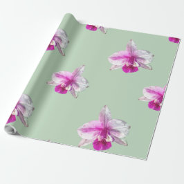 Prachtige pastelroze tropische orchideeën cadeaupapier