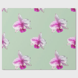 Prachtige pastelroze tropische orchideeën cadeaupapier