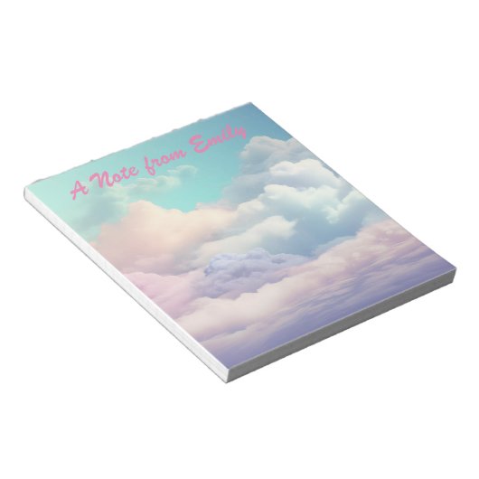 Prachtige pastelwolk notitieblok (Schuin)