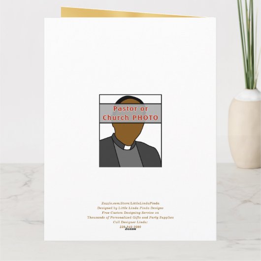 Prachtige, Pastor Jubileum Kaarten of ELKE GELEGEN (Achterkant)