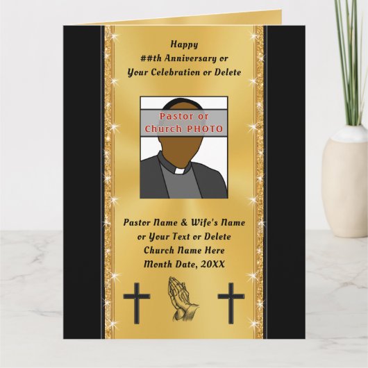 Prachtige, Pastor Jubileum Kaarten of ELKE GELEGEN (Voorkant)