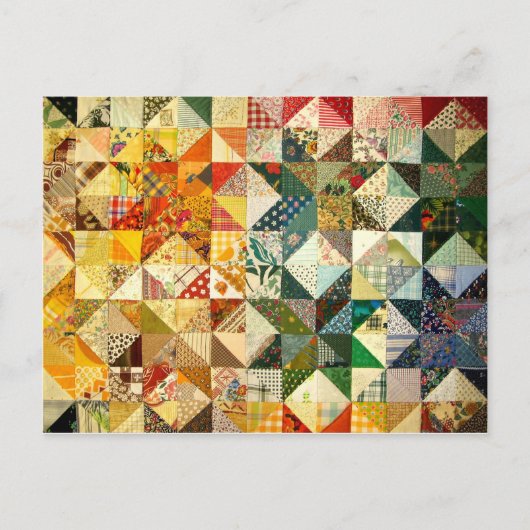 Prachtige patchwork briefkaart (Voorkant)