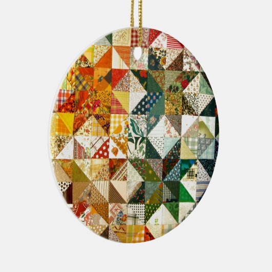Prachtige patchwork keramisch ornament (Rechts)