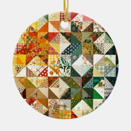 Prachtige patchwork keramisch ornament (Voorkant)