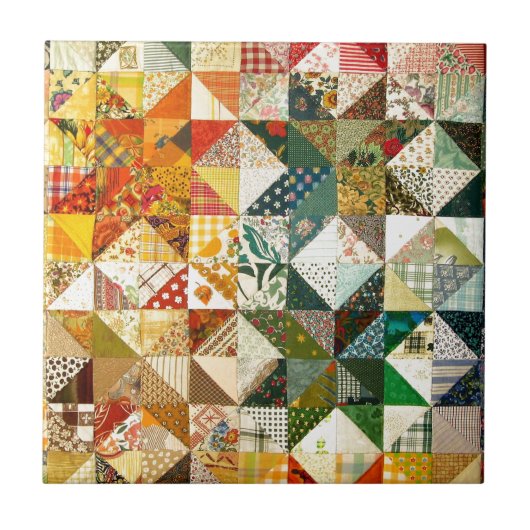 Prachtige patchwork tegeltje (Voorkant)