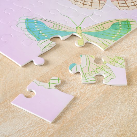 Prachtige patel Butterflies Jigzaag Puzzle Legpuzzel (Zijkant)