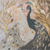 Prachtige Pauw Goud Glamour   Sticker (Voorkant)