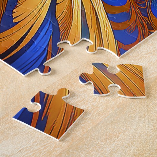 Prachtige pauw legpuzzel (Zijkant)