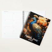 Prachtige pauw met bloemen planner (Display)