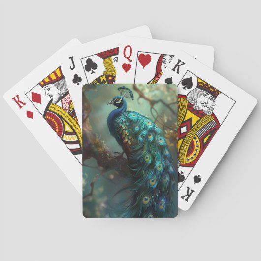 Prachtige Pauw Pokerkaarten (Achterkant)