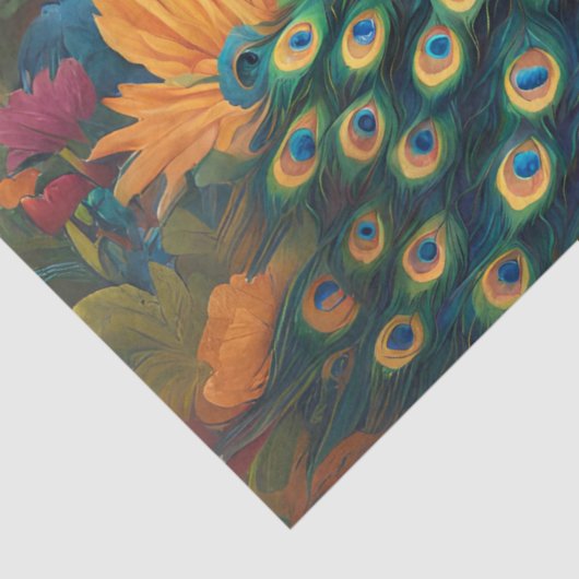 Prachtige pauw tissuepapier (Detail)